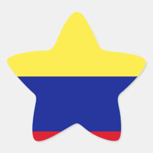 Flag of Colombia Star Sticker
