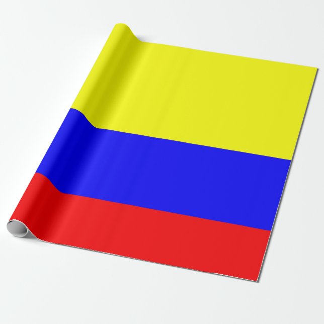 Flag of Colombia Wrapping Paper (Unrolled)