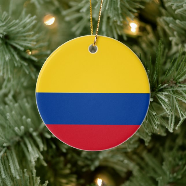 Flag of Colombia Yellow Blue Red Ceramic Ornament (Tree)