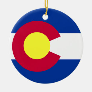 Flag of Colorado Ceramic Ornament