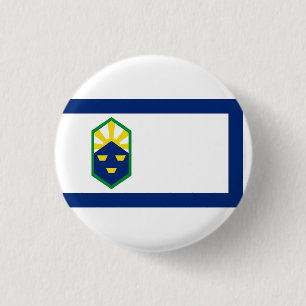 Flag of Colorado Springs, Colorado 1 Inch Round Button