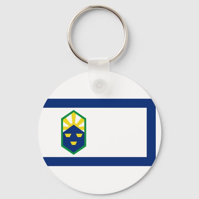 Flag of Colorado Springs, Colorado Keychain (Front)