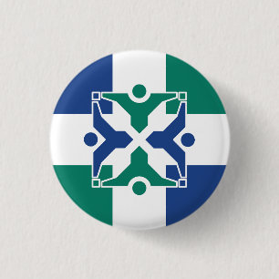 Flag of Columbia, Missouri 1 Inch Round Button