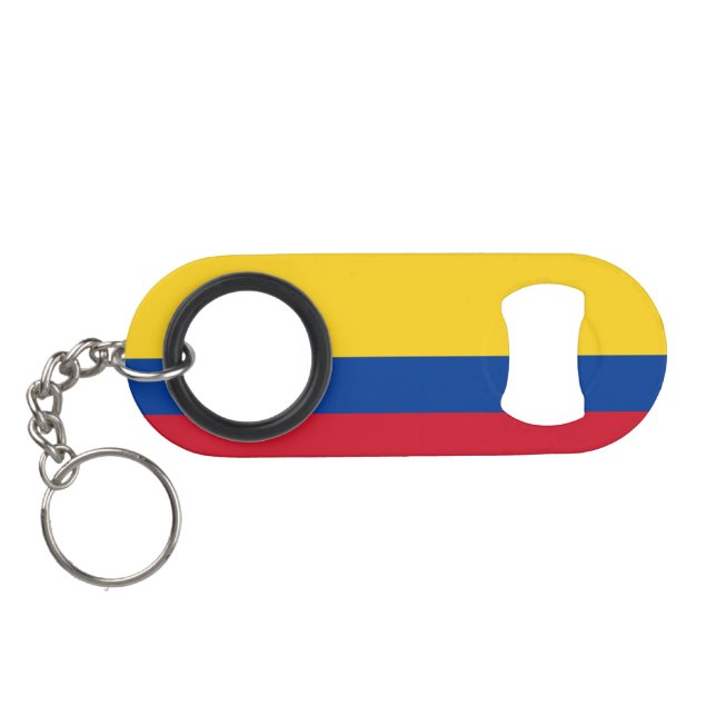Flag of Columbia, Republic of Colombia Mini Bottle Opener (Back Horizontal)