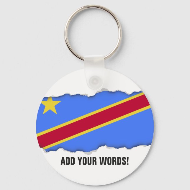 Flag of Congo Keychain (Front)