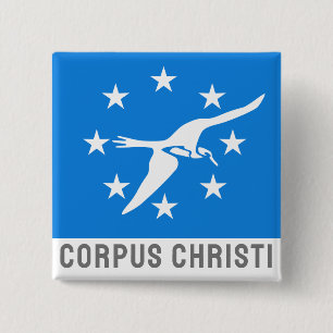 Flag of Corpus Christi, Texas 2 Inch Square Button