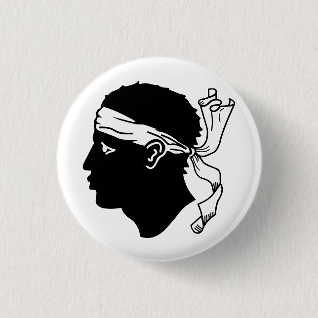 Flag of Corsica 1 Inch Round Button (Front)