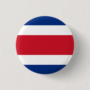 Flag of Costa Rica 1 Inch Round Button