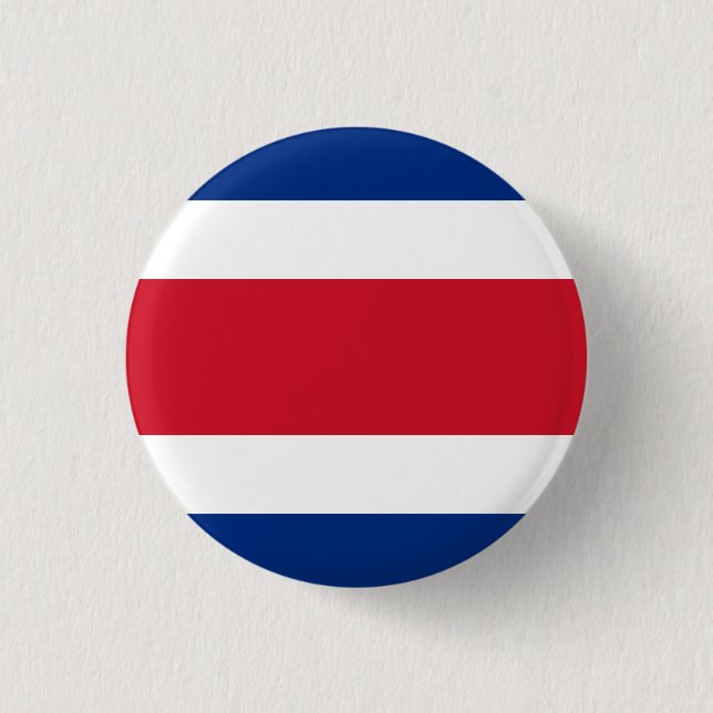 Flag of Costa Rica 1 Inch Round Button (Front)