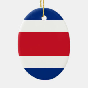 Flag of Costa Rica Ceramic Ornament