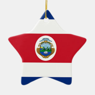 Flag of Costa Rica Ceramic Ornament