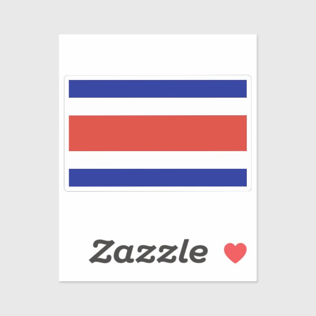 Flag of Costa Rica custom-cut  (Sheet)
