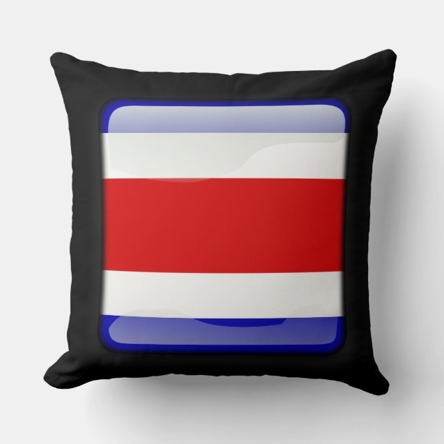 Flag of Costa Rica Throw Pillow (Front)