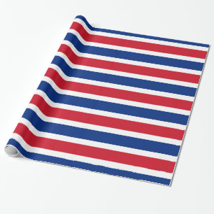 Flag of Costa Rica Wrapping Paper