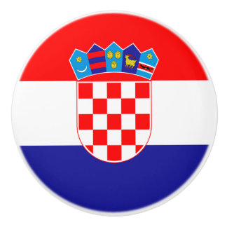 Flag of Croatia Ceramic Knob