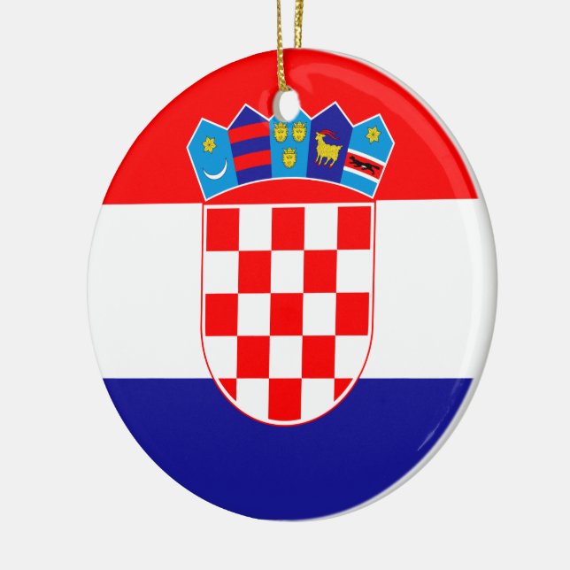 Flag of Croatia Ceramic Ornament (Left)
