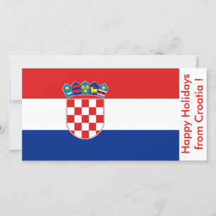 Flag of Croatia, Happy Holidays from Croatia Holiday Card