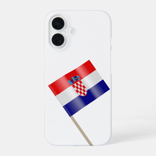 Flag of Croatia iPhone 16 Case (Back)