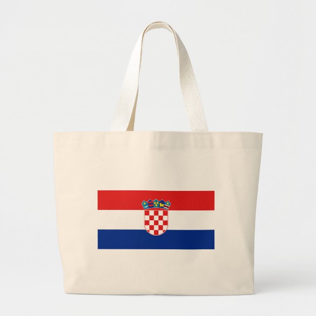 Flag of Croatia Large Tote Bag (Front)