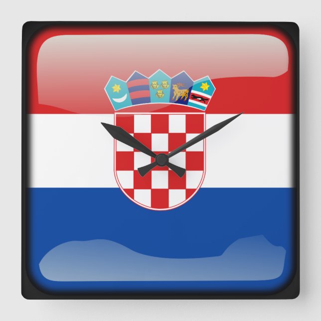 Flag of Croatia Square Wall Clock (Front)