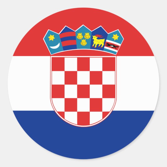 Flag of Croatia Sticker (Circle) (Front)