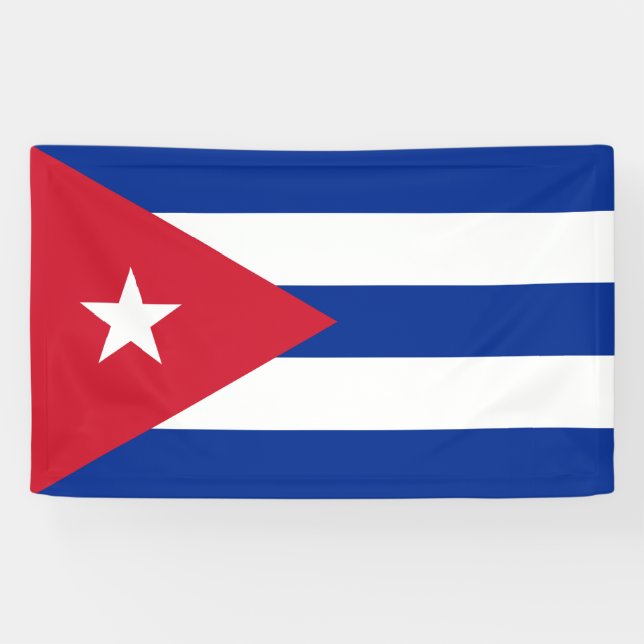 Flag of Cuba Banner (Horizontal)