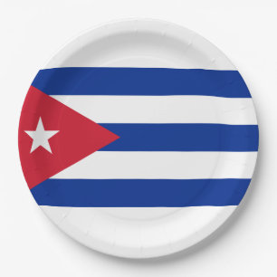 Flag of Cuba Paper Plate