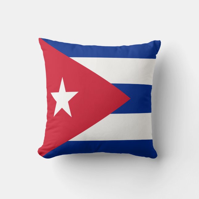 Flag of Cuba Throw Pillow (Front)