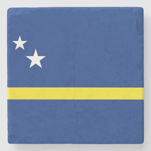 Flag of Curaçao Stone Coaster (Front)