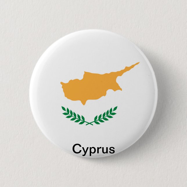 Flag of Cyprus 2 Inch Round Button (Front)