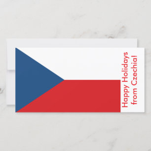 Flag of Czechia, Happy Holidays card from Czechia