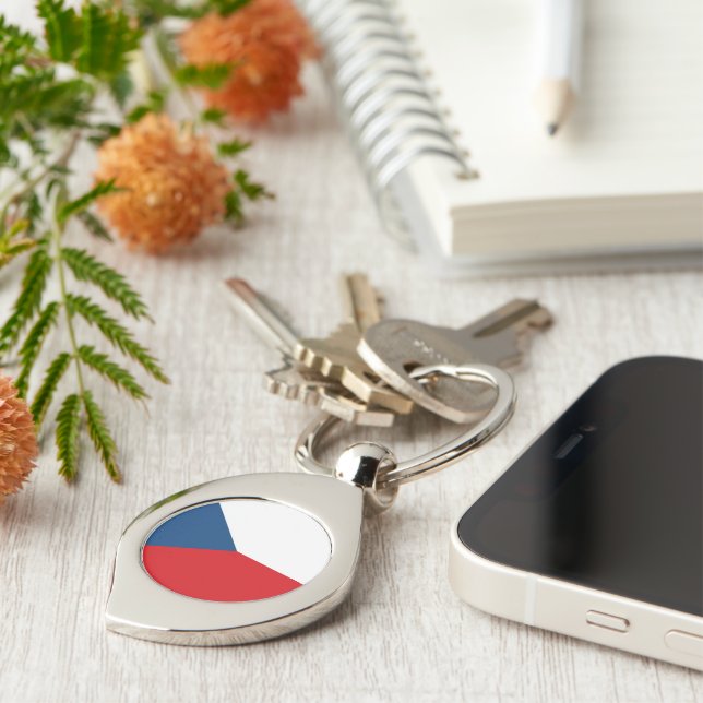 Flag of Czechia Keychain (Side)
