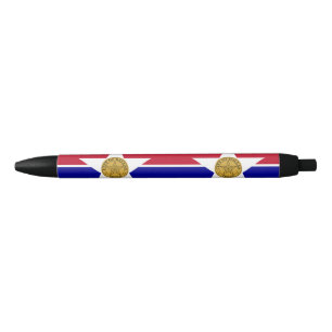 Flag of Dallas, Texas Black Ink Pen