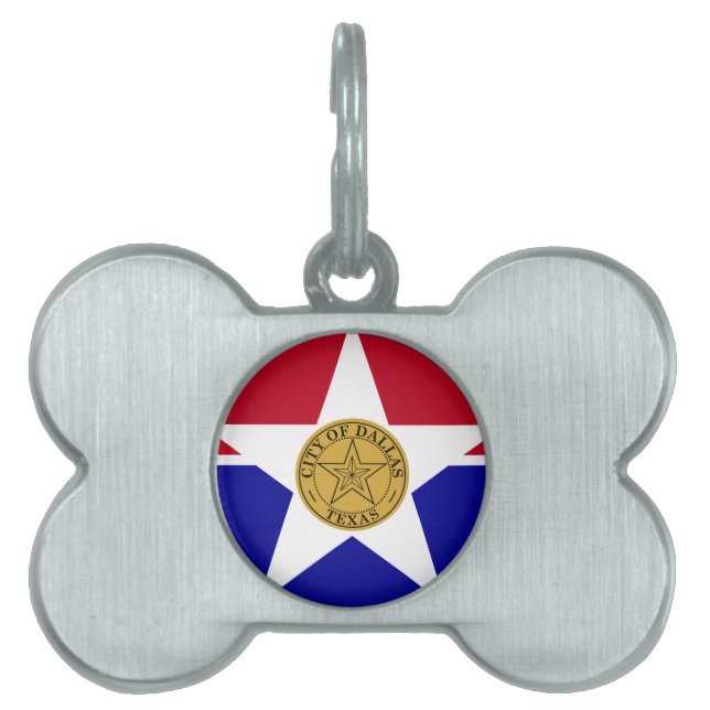 Flag of Dallas, Texas Pet ID Tag (Front)