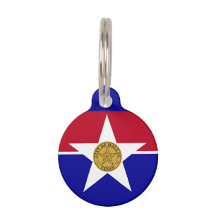 Flag of Dallas, Texas Pet ID Tag