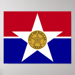 Flag of Dallas, Texas Poster