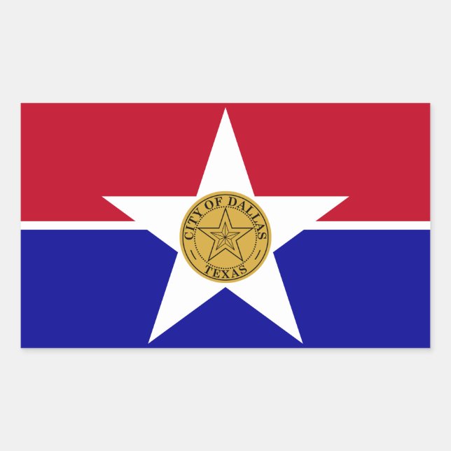 Flag of Dallas, Texas Rectangular Sticker (Front)
