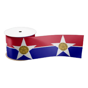 Flag of Dallas (Texas) Satin Ribbon