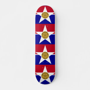 Flag of Dallas, Texas Skateboard
