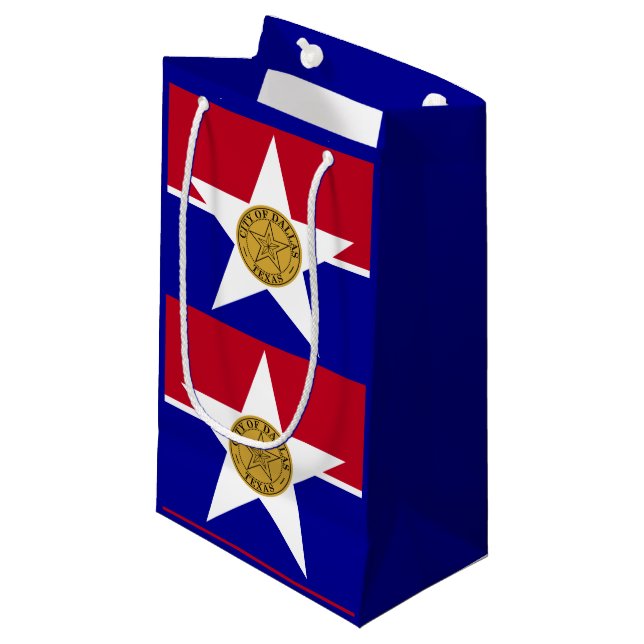 Flag of Dallas, Texas Small Gift Bag (Front Angled)
