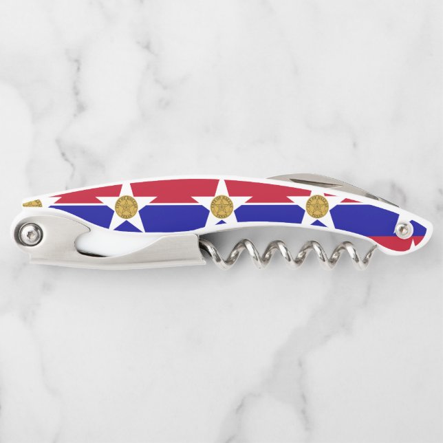 Flag of Dallas, Texas Waiter's Corkscrew (Front)