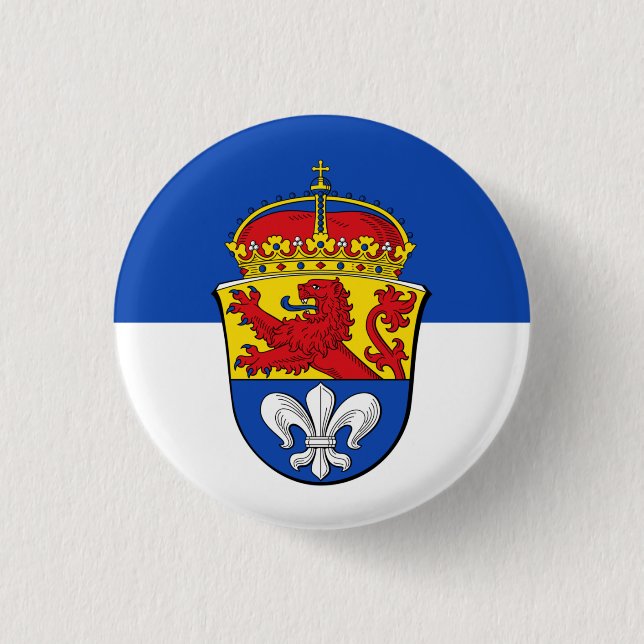 Flag of Darmstadt, Germany 1 Inch Round Button (Front)