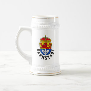 Flag of Darmstadt, Germany Beer Stein