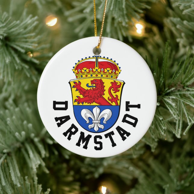 Flag of Darmstadt, Germany Ceramic Ornament (Tree)