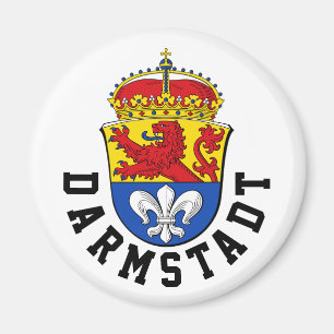 Flag of Darmstadt, Germany Magnet