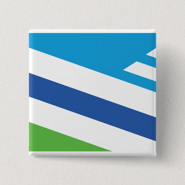 Flag of Dayton, Ohio 2 Inch Square Button (Front)