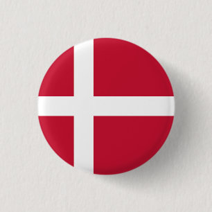 Flag of Denmark 1 Inch Round Button