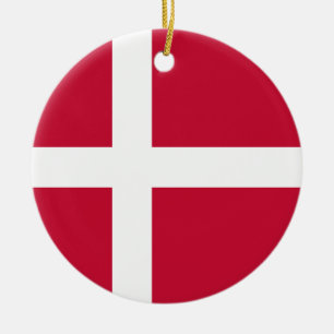 Flag of Denmark Ceramic Ornament