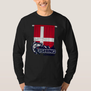 Flag Of Denmark Fishing In Denmark Denmark Fishi T-Shirt