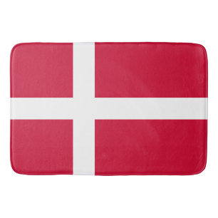 Flag of Denmark or Danish Cloth Bath Mat